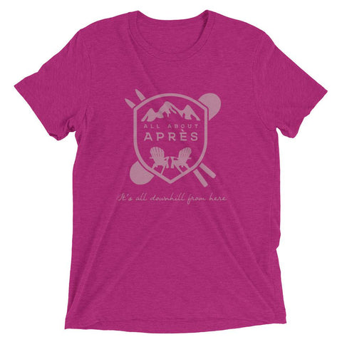 All About Après Logo Ski T-Shirt - Berry - All About Apres Ski