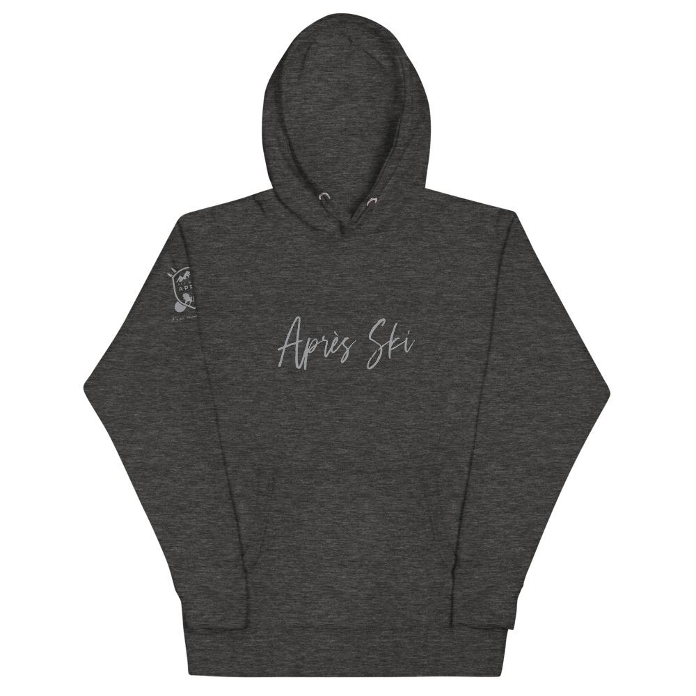 Après Ski Hoodie - Grey Script - Charcoal Heather / S