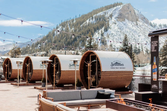 Après Ski in Life Size Whiskey Barrels - All About Apres Ski
