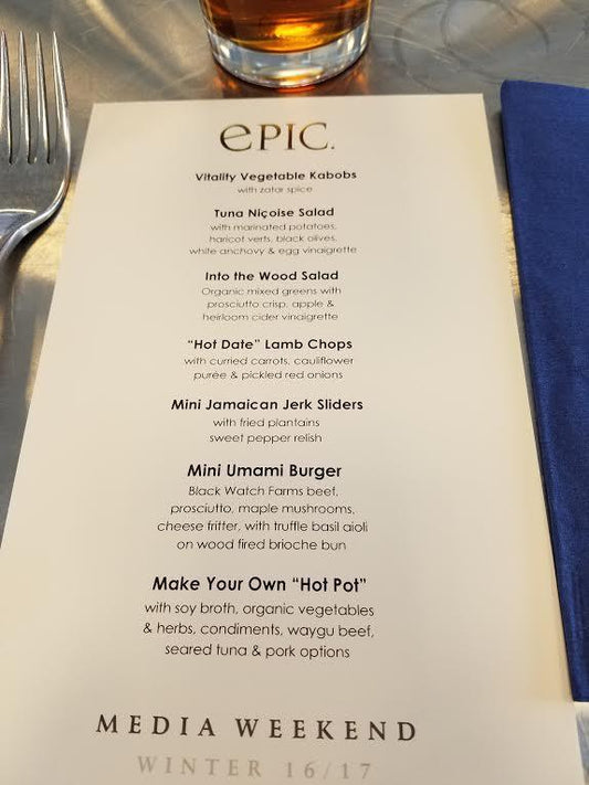 The Food at "Epic" is, Well...Epic - All About Apres Ski