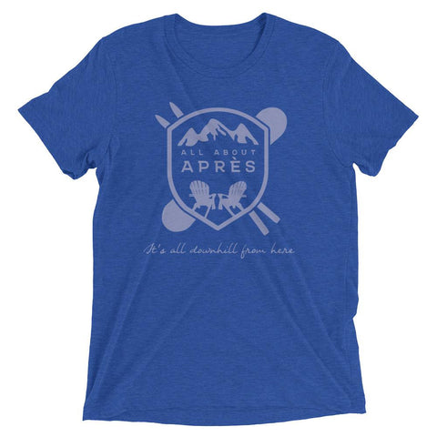 All About Après: Signature Ski T-shirt - Royal - All About Apres Ski