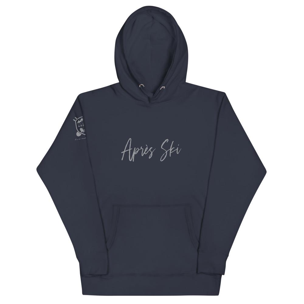 Après Ski Hoodie - Grey Script - All About Apres Ski