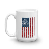Distressed American Flag Coffee Mug - All About Apres Ski