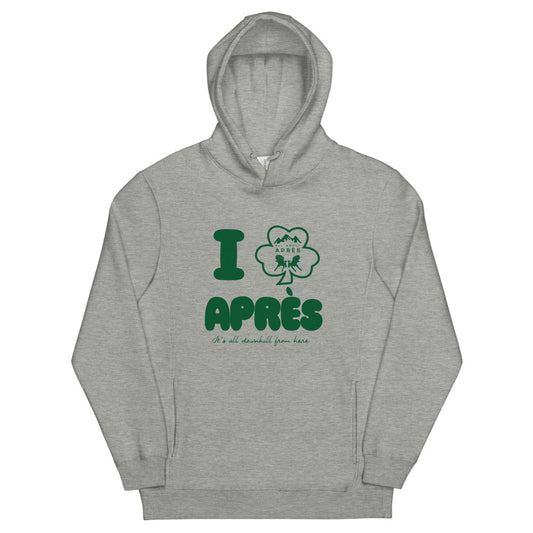 I Love Après St. Patrick's Day Ski Hoodie - All About Apres Ski