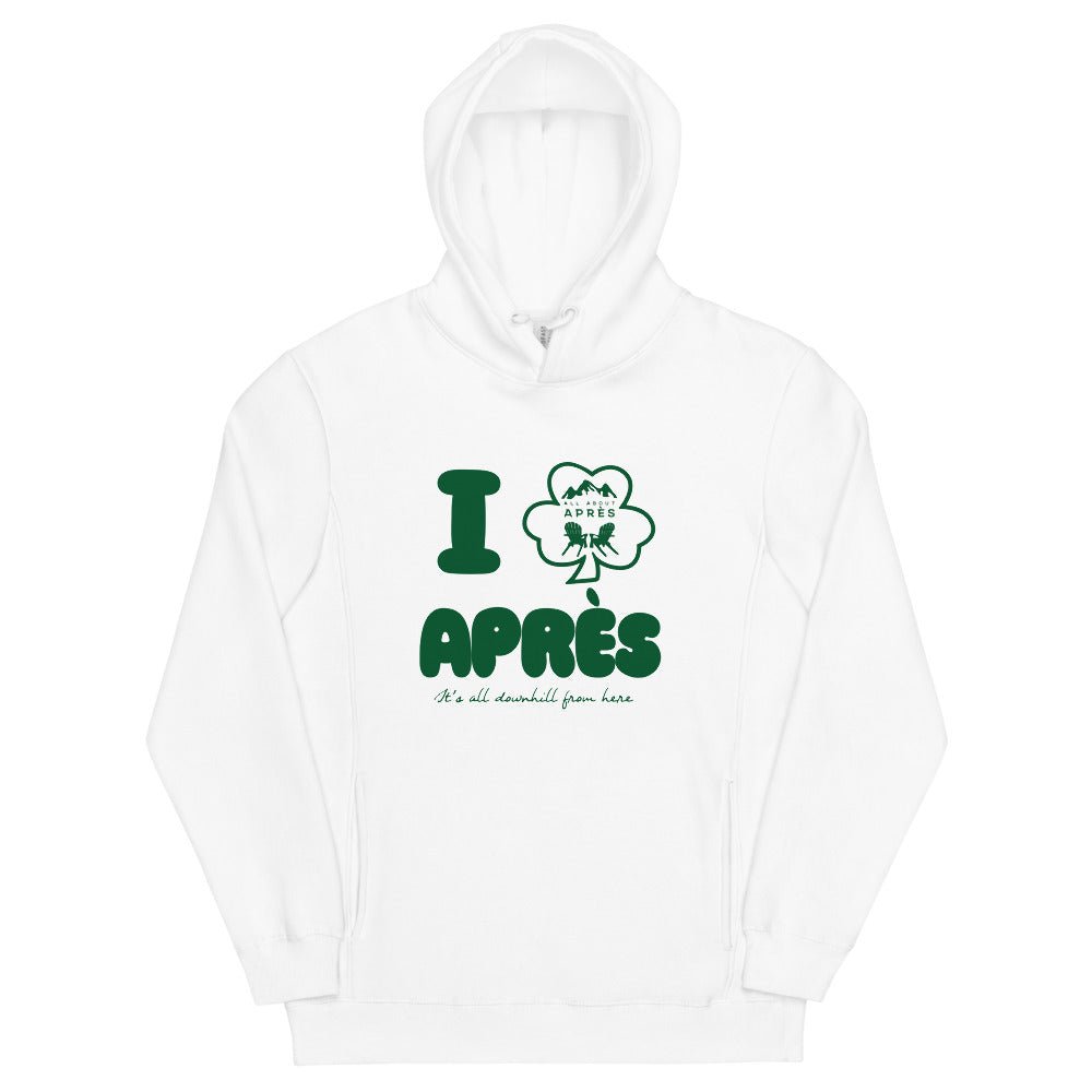 I Love Après St. Patrick's Day Ski Hoodie - All About Apres Ski